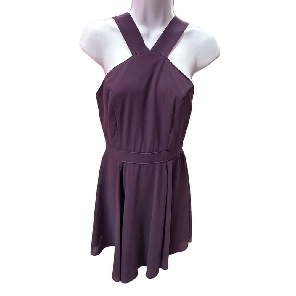 Lulus Women’s S Dress Purple Plum Cocktail Bridal Homecoming Festive Sleeveless